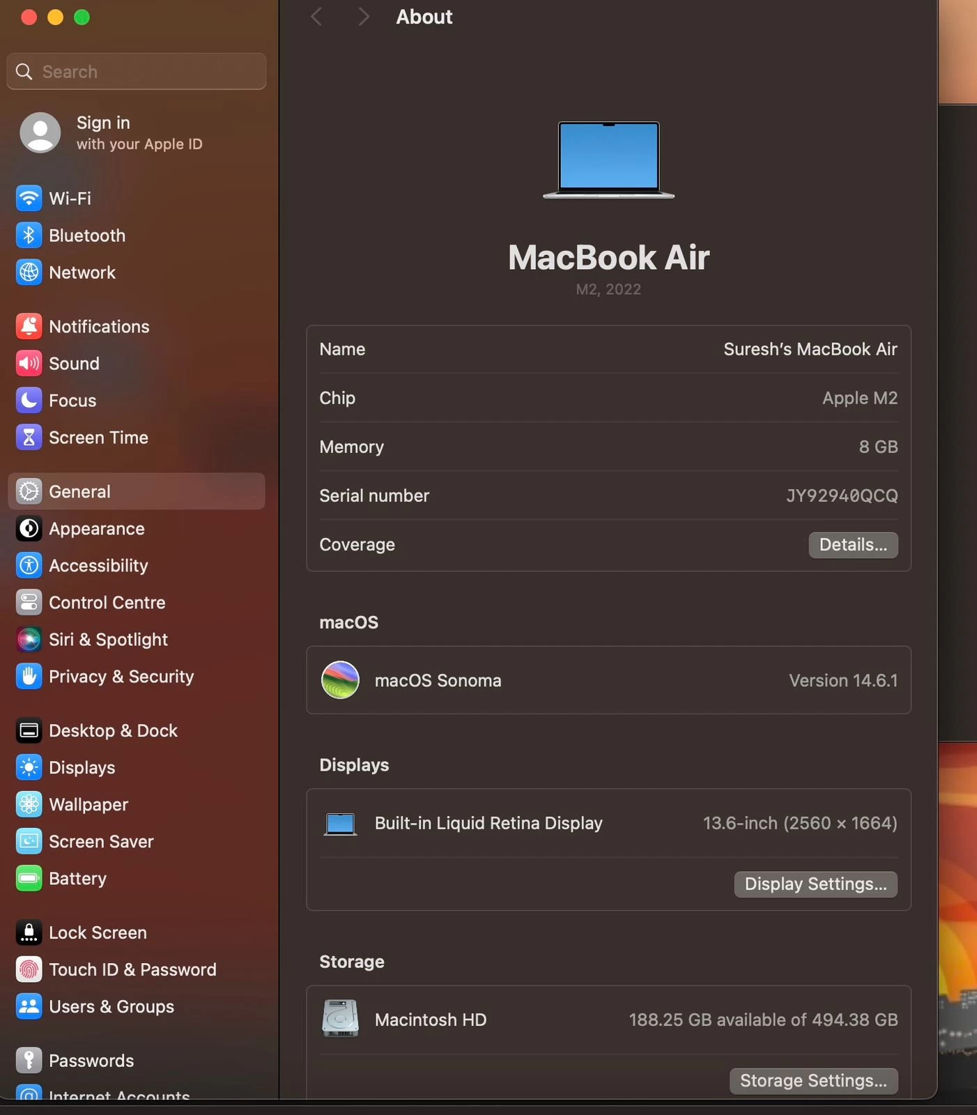 MacBook Air M2 (13.6-inch) | 8GB RAM | 512GB SSD