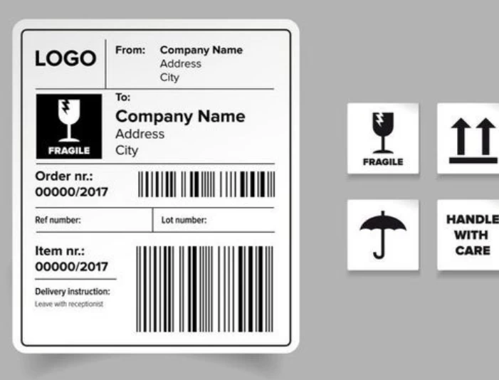 shipping label